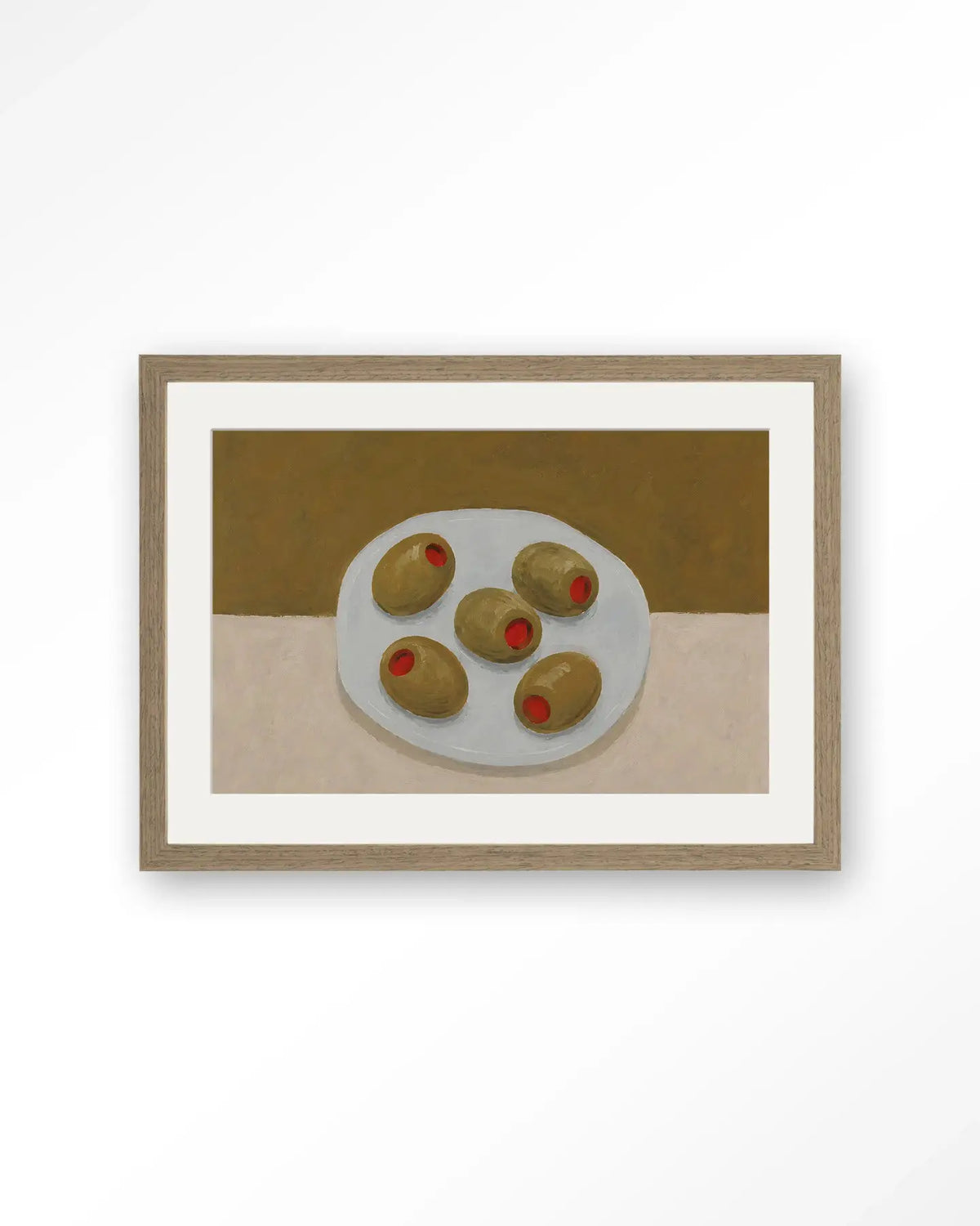 Olives On A Plate - Moderne Wanddecoratie | Artprint, Glass Art & Wandkleed by Urban Cotton