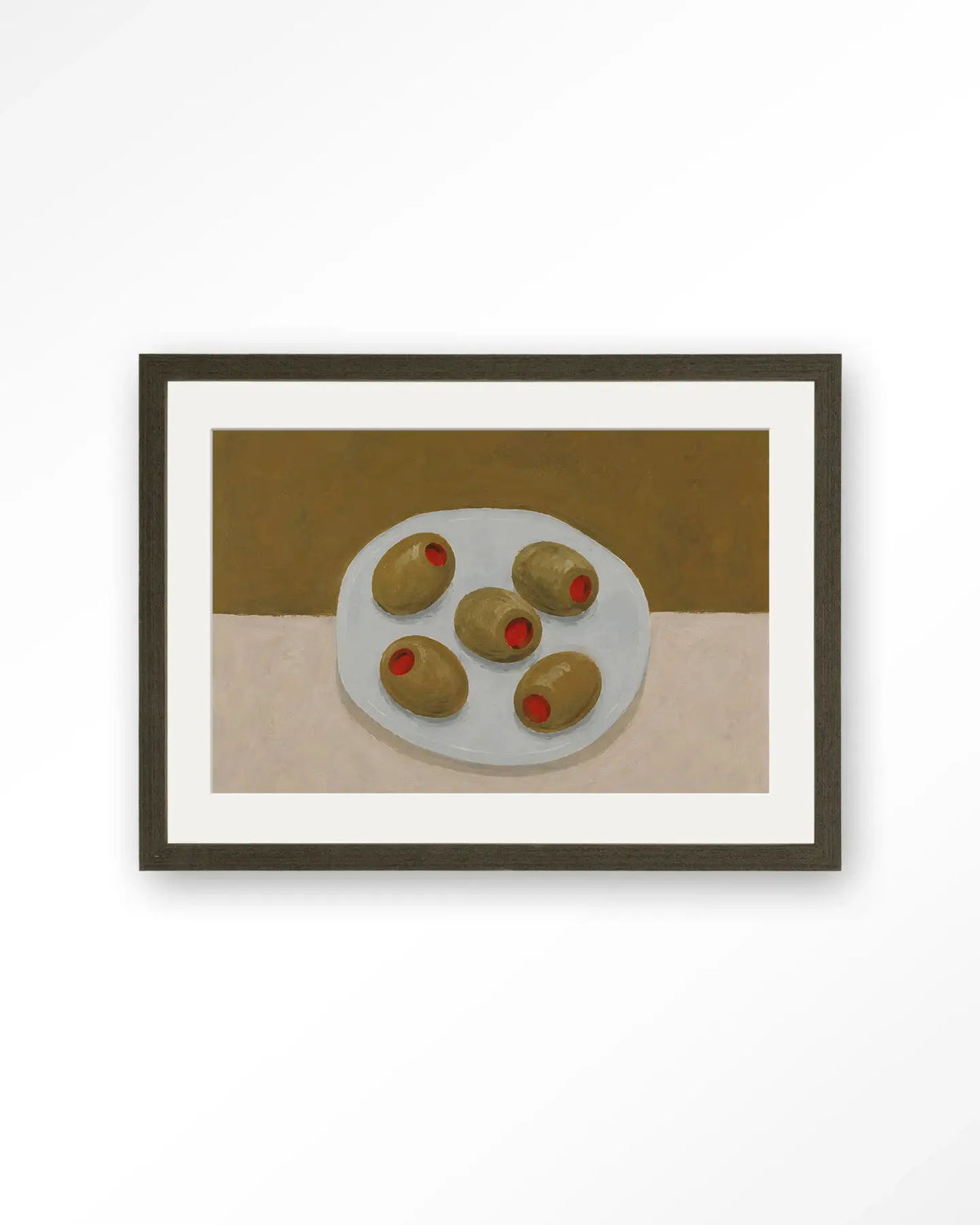 Olives On A Plate - Moderne Wanddecoratie | Artprint, Glass Art & Wandkleed by Urban Cotton