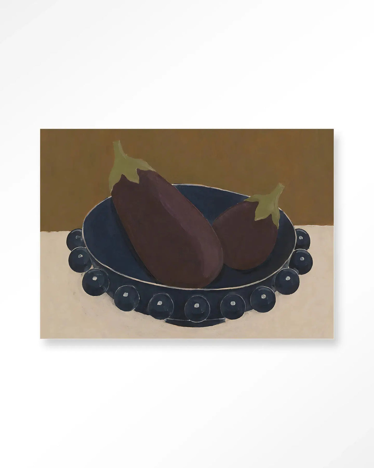Eggplant Bowl - Moderne Wanddecoratie | Artprint, Glass Art & Wandkleed by Urban Cotton