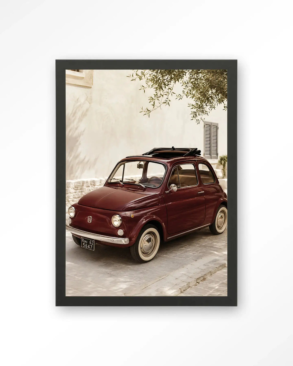 Fiat Bambino Red - Moderne Wanddecoratie | Artprint, Glass Art & Wandkleed by Urban Cotton