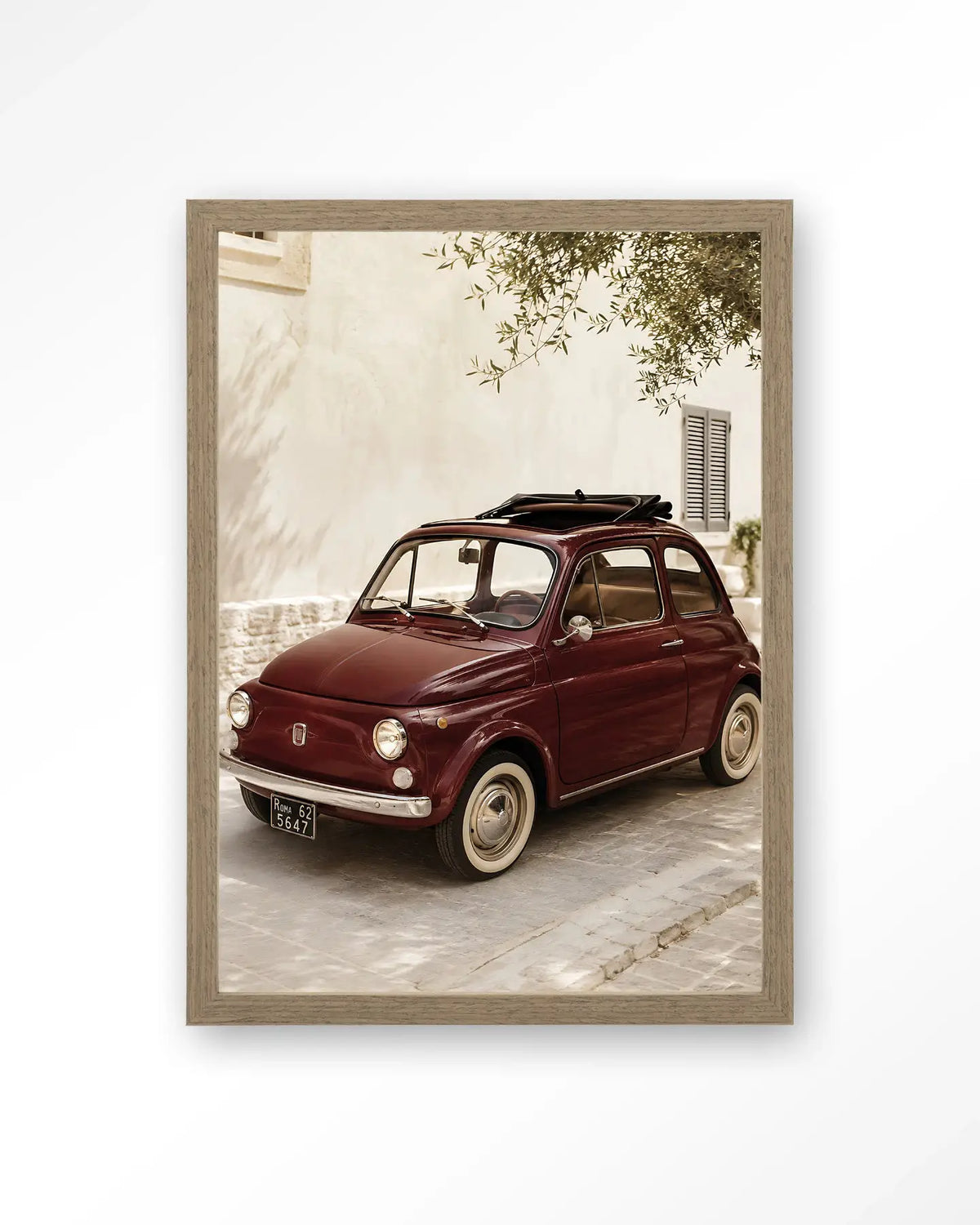 Fiat Bambino Red - Moderne Wanddecoratie | Artprint, Glass Art & Wandkleed by Urban Cotton