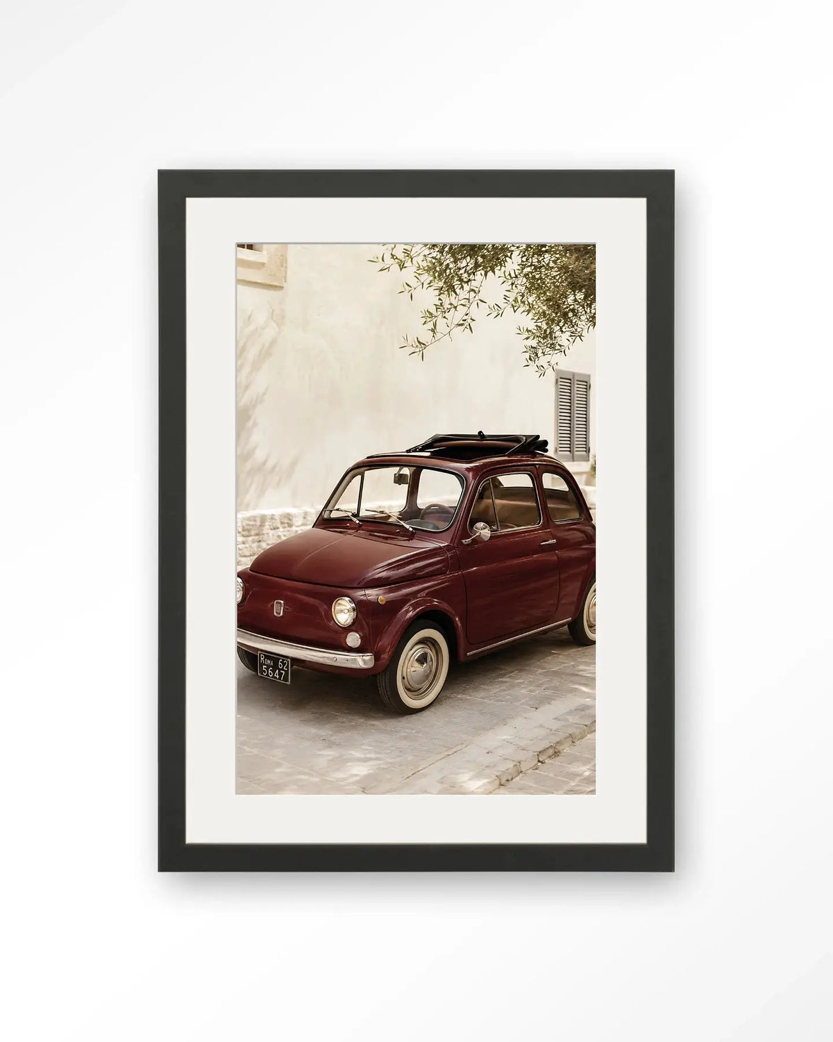 Fiat Bambino Red - Moderne Wanddecoratie | Artprint, Glass Art & Wandkleed by Urban Cotton
