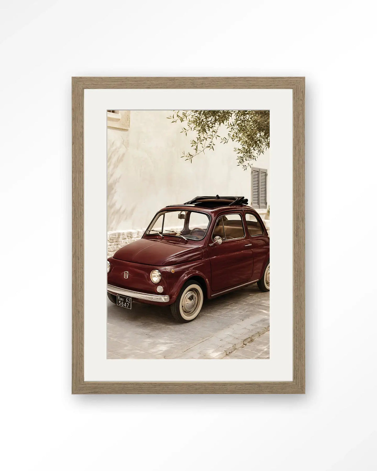 Fiat Bambino Red - Moderne Wanddecoratie | Artprint, Glass Art & Wandkleed by Urban Cotton