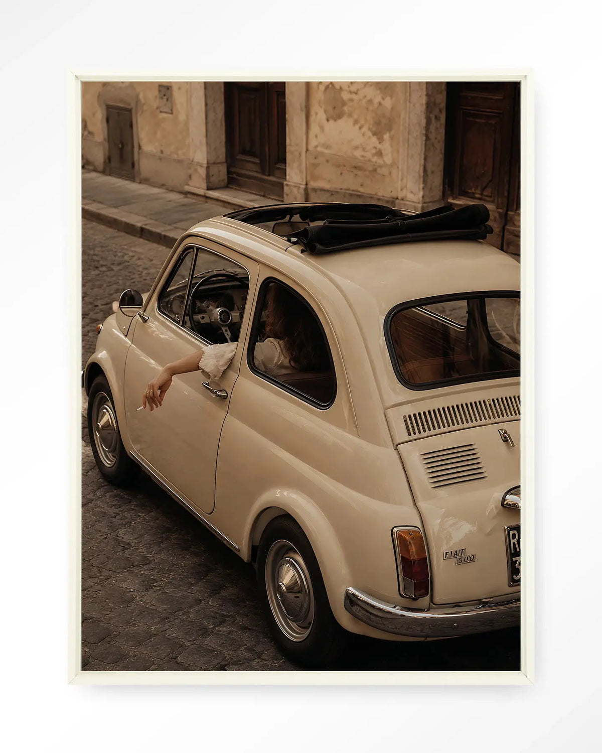 Fiat Bambino Crema - Moderne Wanddecoratie | Artprint, Glass Art & Wandkleed by Urban Cotton