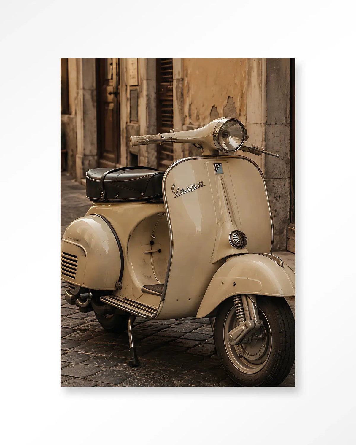 Vespa Crema - Moderne Wanddecoratie | Artprint, Glass Art & Wandkleed by Urban Cotton