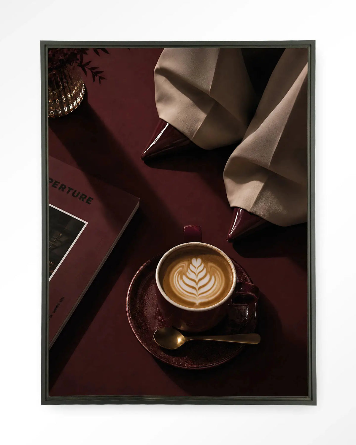 Coffee Time Red - Moderne Wanddecoratie | Artprint, Glass Art & Wandkleed by Urban Cotton