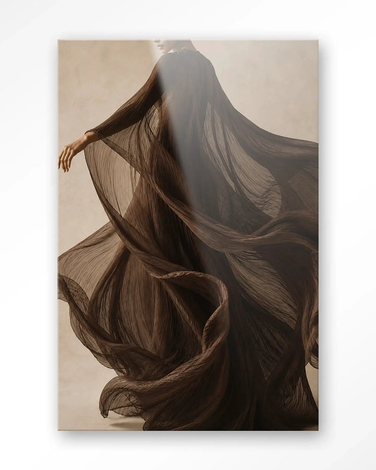 Flowing Brown - Moderne Wanddecoratie | Artprint, Glass Art & Wandkleed by Urban Cotton