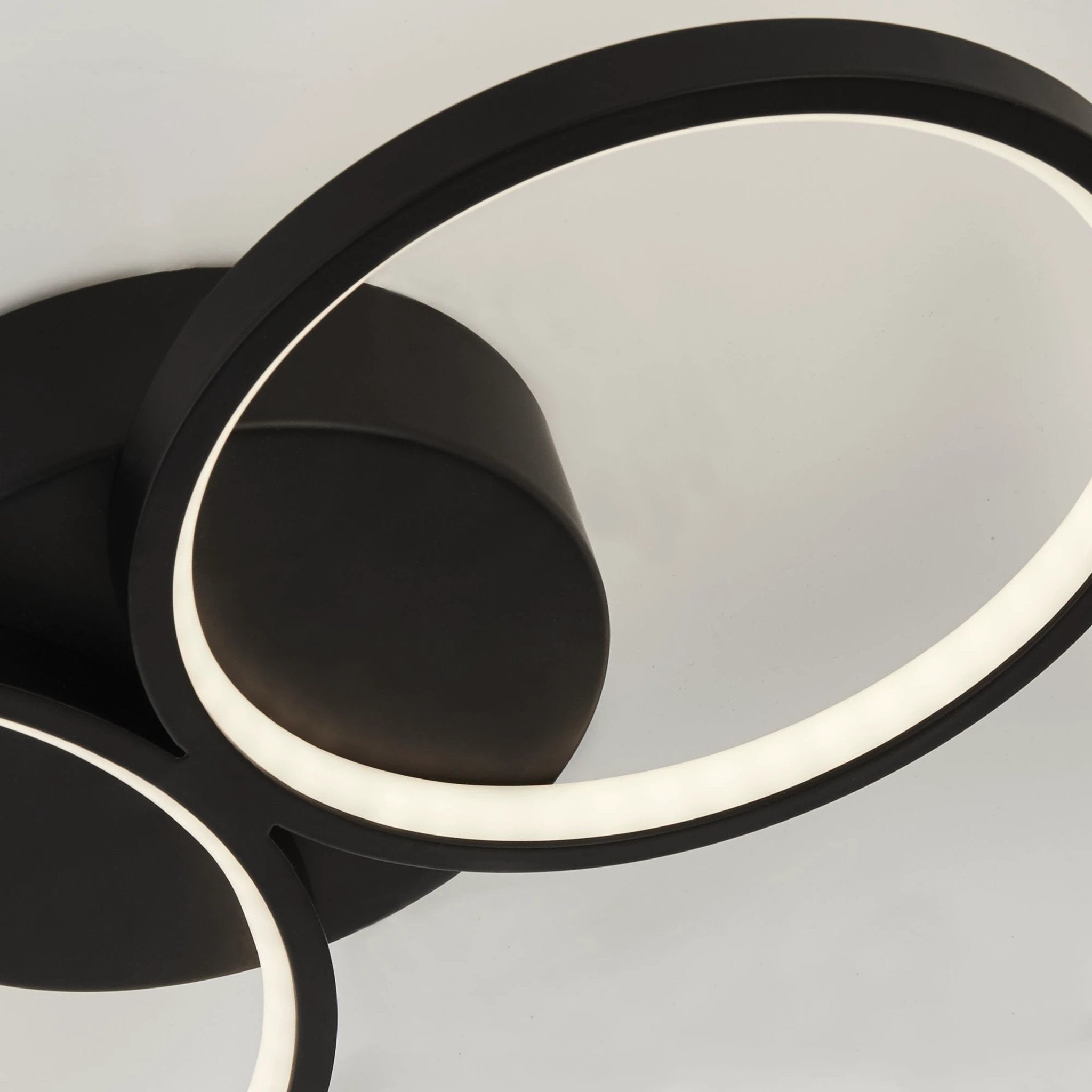 Plafondlamp Cirque 4Lt Ring - Black Metal by Searchlight