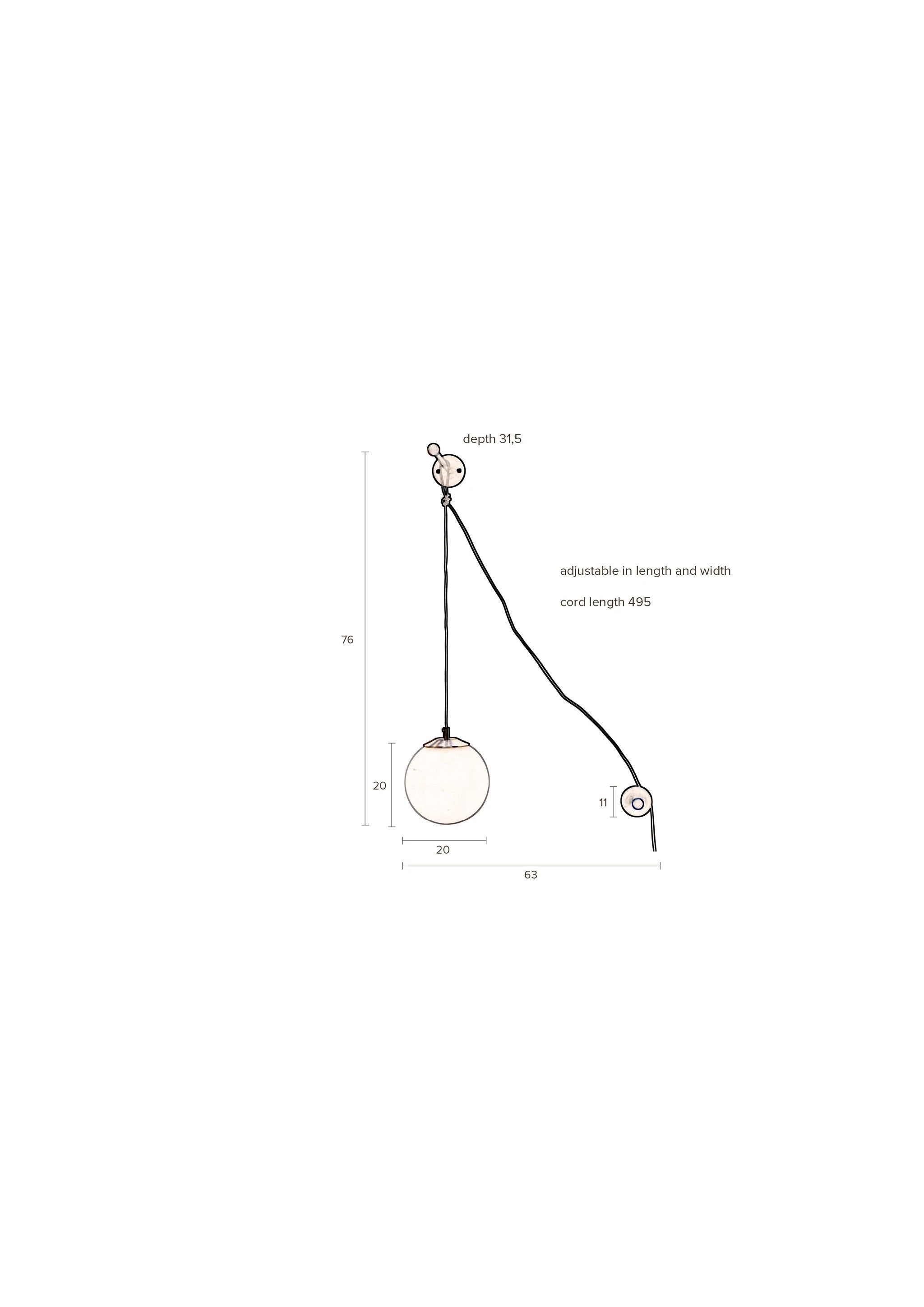 Wandlamp Bulan by Dutchbone