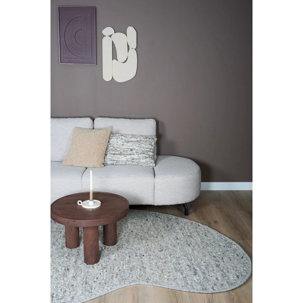 Vloerkleed Stone Licht Grijs - Organisch 160 x 230 cm by Veer Carpets