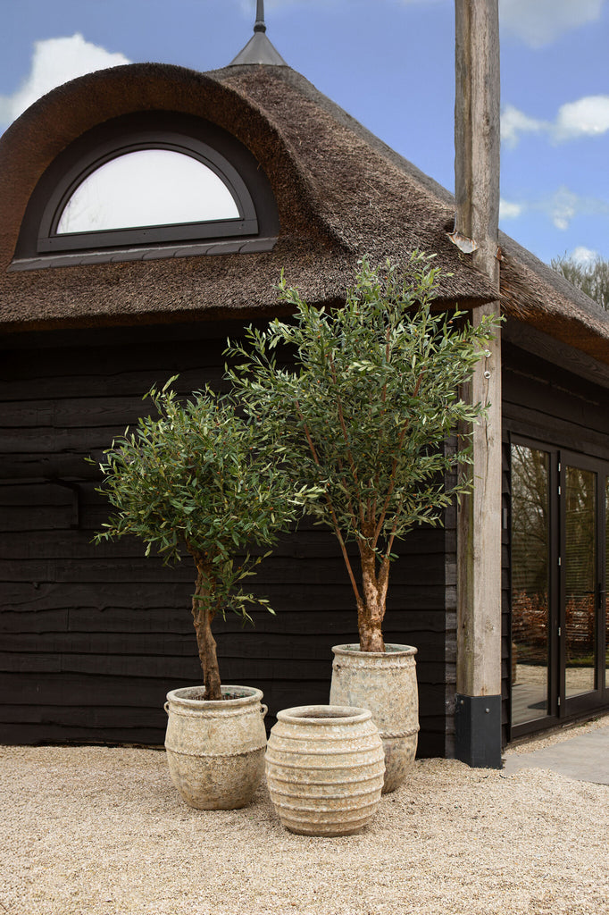 Tony Grey grote keramische pot ronde hoog - depauwwonen