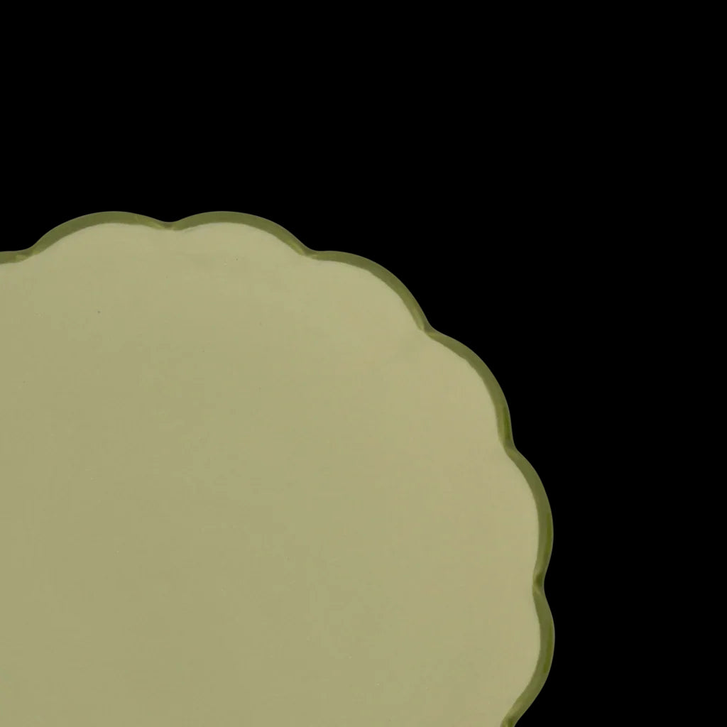 Good Morning bord Sculpted, Pale Green