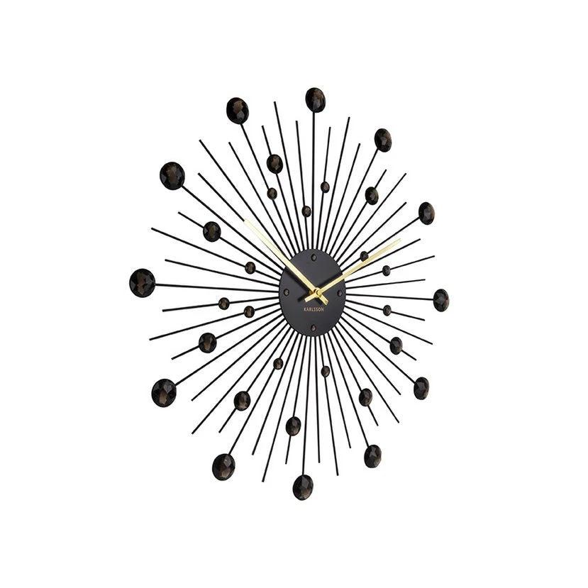 Wandklok Sunburst Groot Zwart by Karlsson
