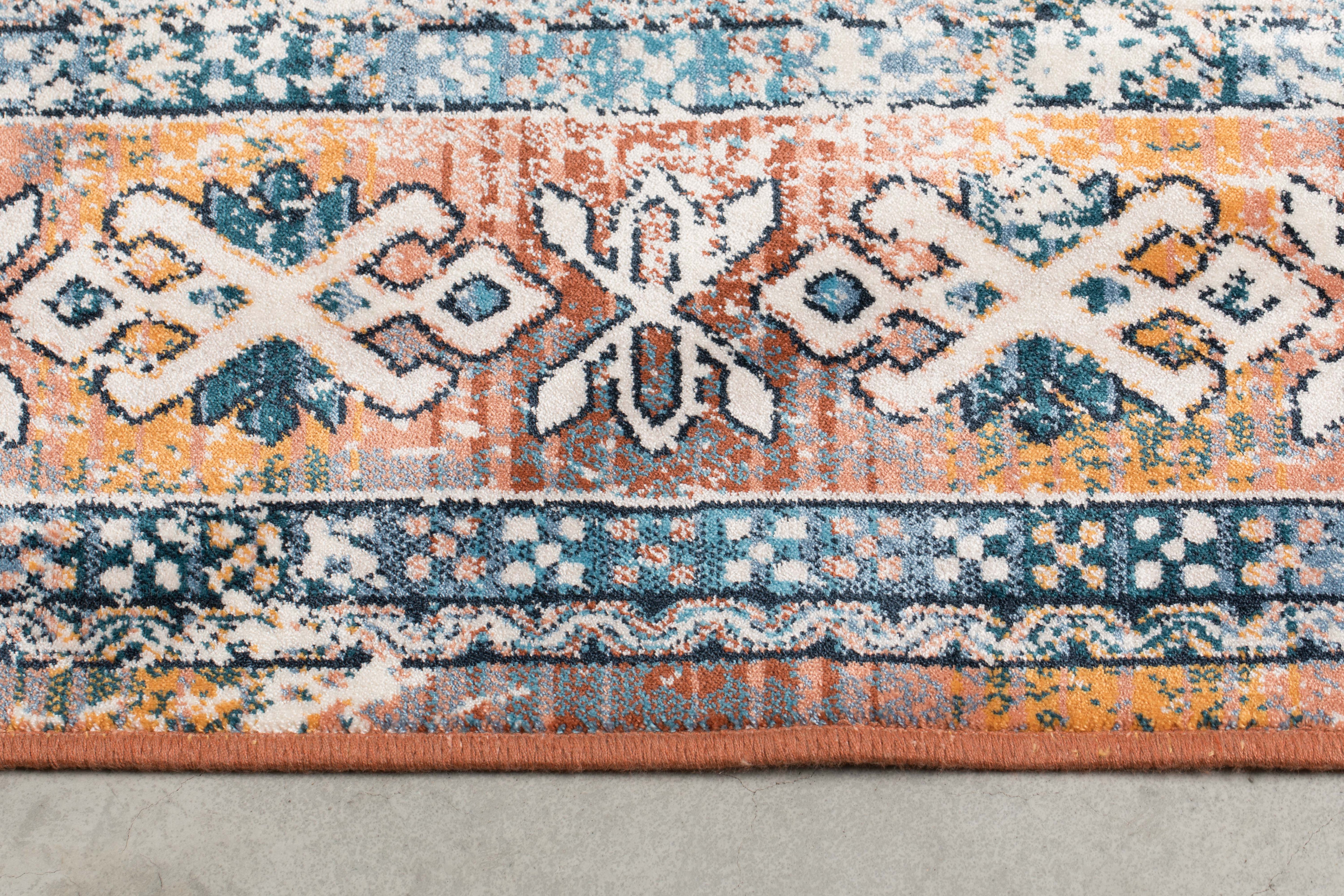 Carpet Mahal Blue/Brick 200x300