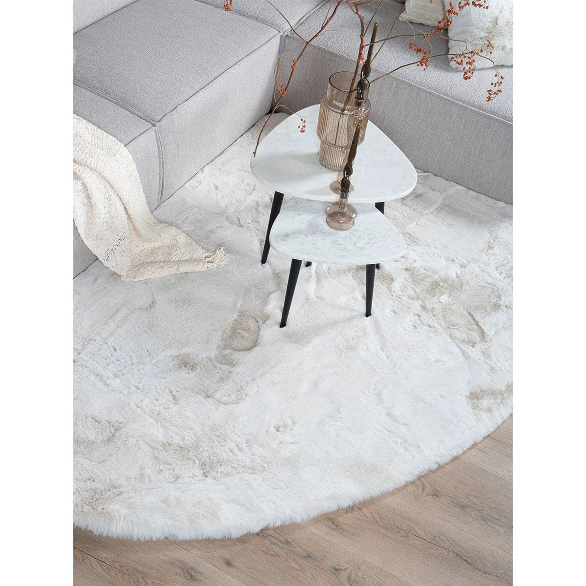 Vloerkleed Morbido Ivory - Kiezelvormig 160 x 230 cm by Veer Carpets