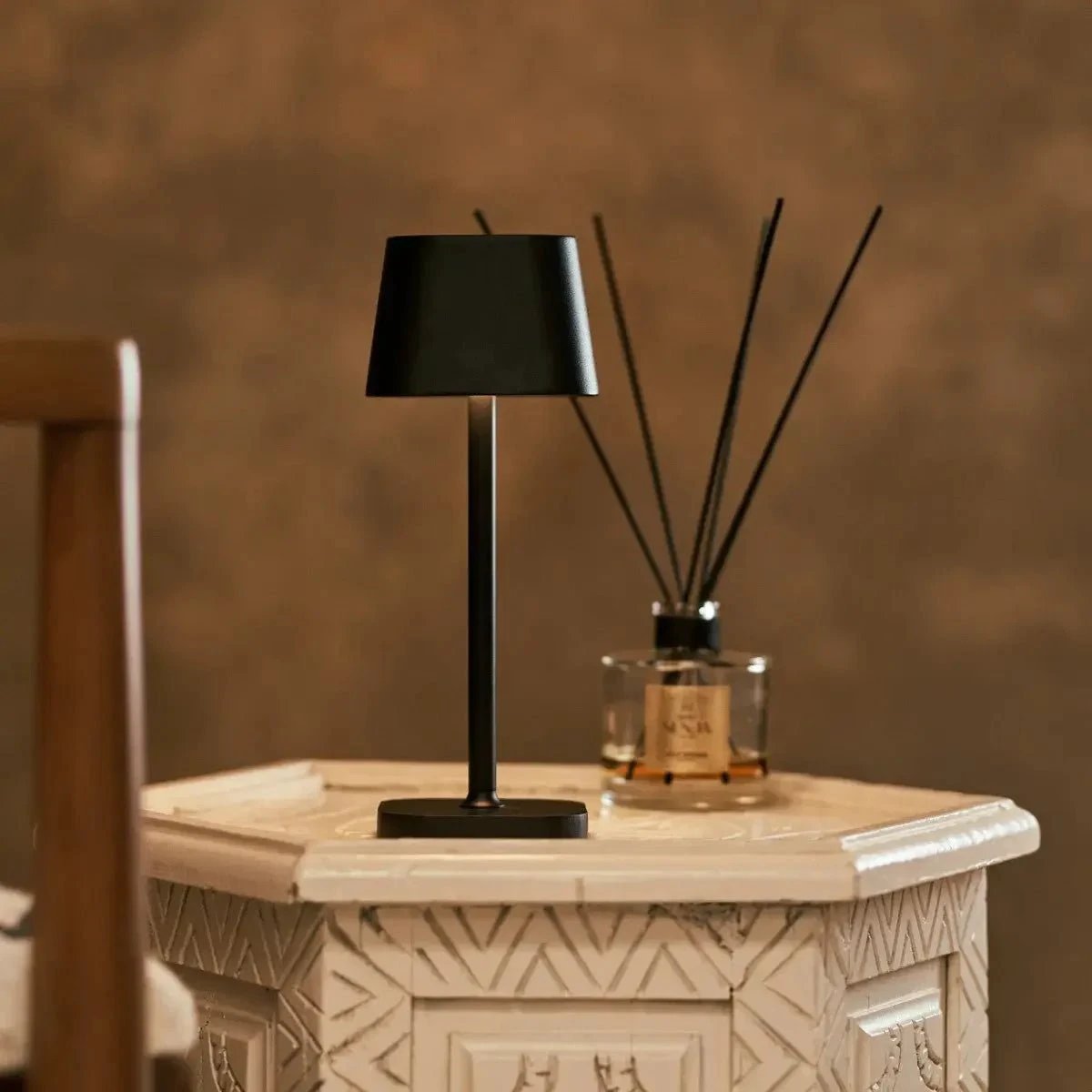 Tafellamp oplaadbaar Ava Zwarte by Tavellio - Amsterdam