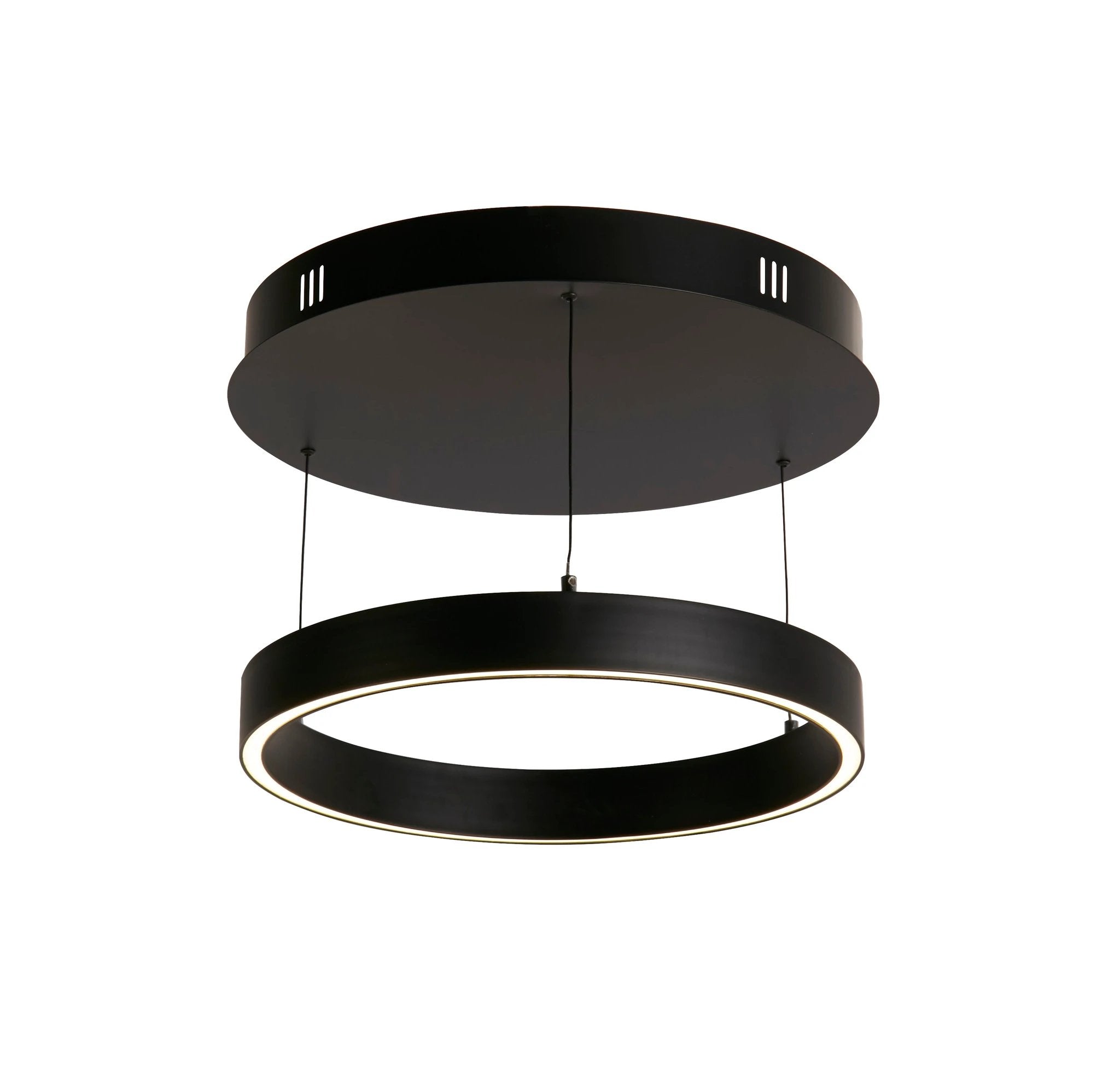 Hanglamp Layla Gesture Control - Black Metal & Opal Acrylic by Searchlight