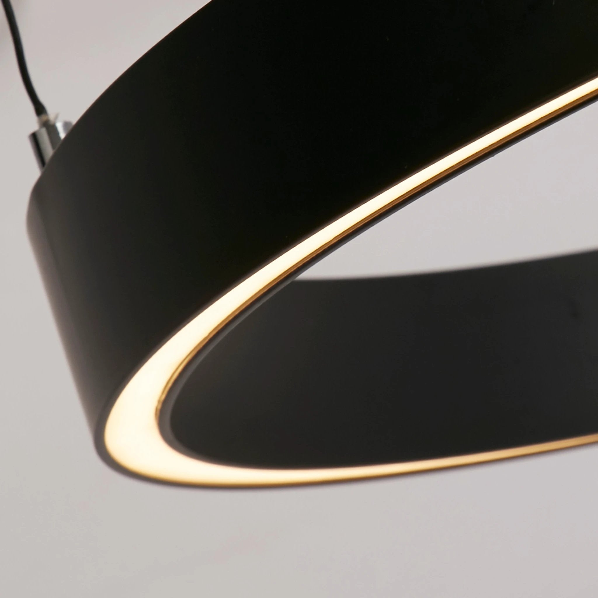 Hanglamp Layla - Black Metal & Opal Acrylic by Searchlight