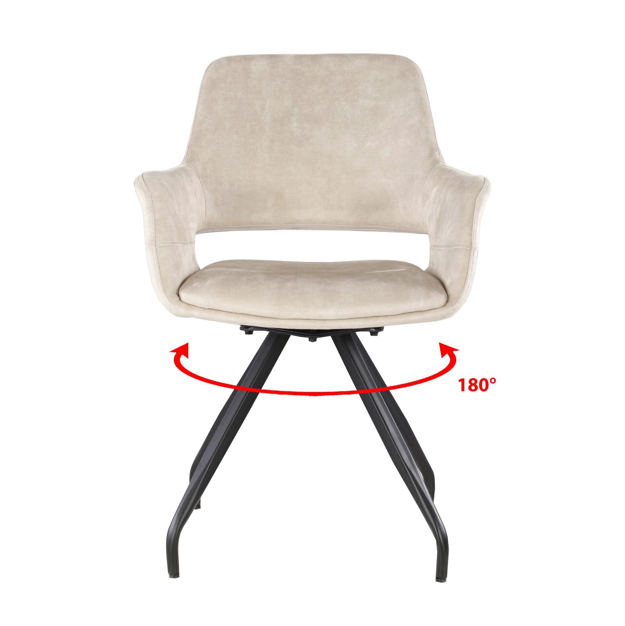 Capp Beige Fluweel (set van 2) by Livingfurn
