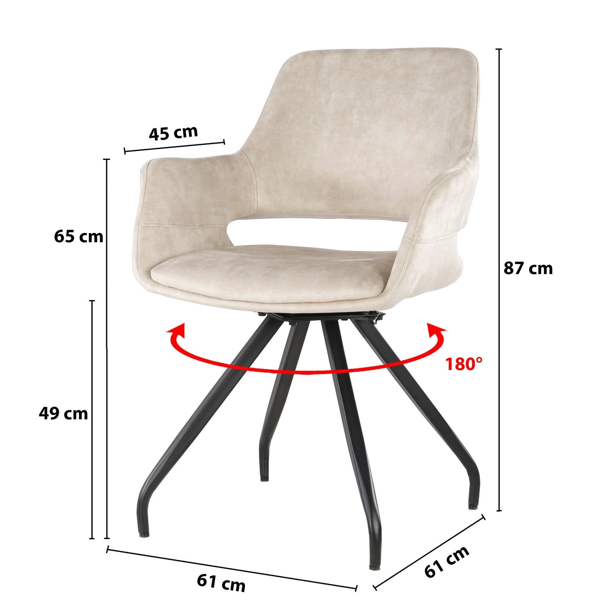 Capp Beige Fluweel (set van 2) by Livingfurn
