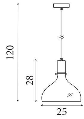 Hanglamp Margarita - Brass Metal & Clear Glass