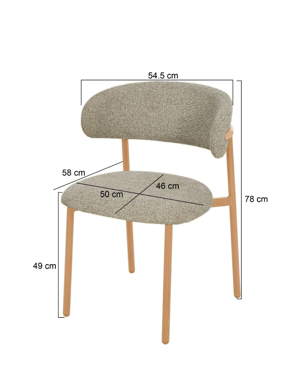 Stoel Micah Hush Oak (set van 2)