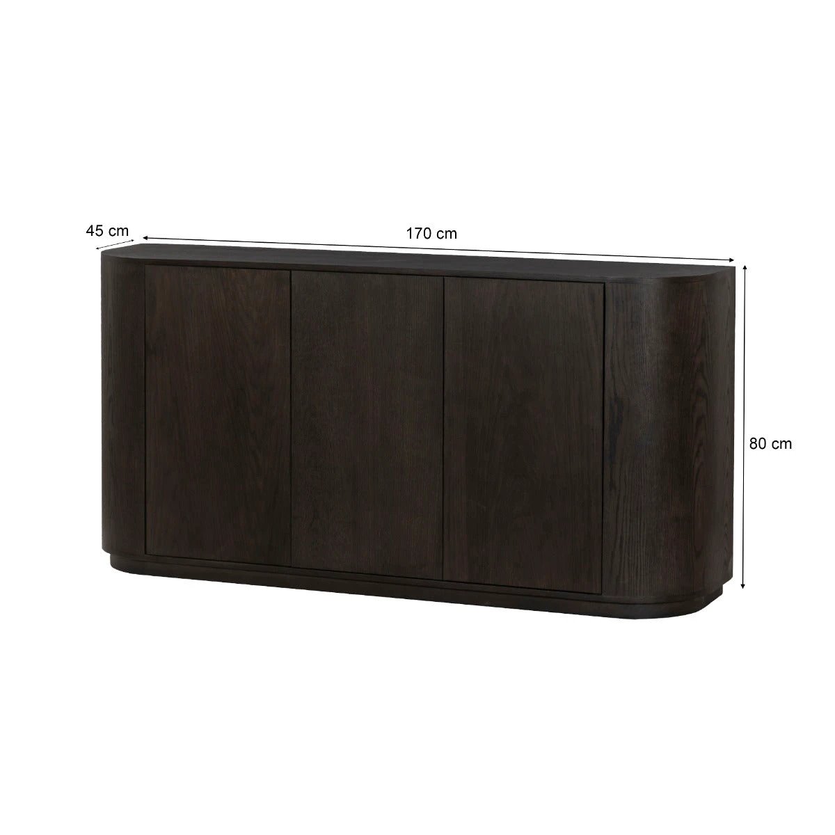 TV-meubel Novero Espresso 170 cm by Livingfurn