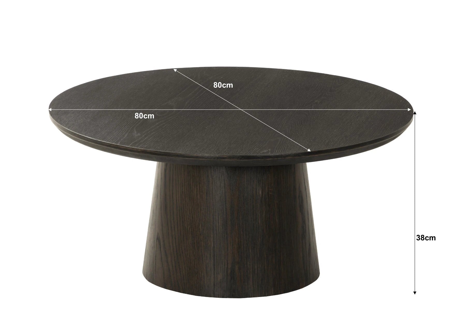 Bijzettafel Novero Espresso 80 cm by Livingfurn