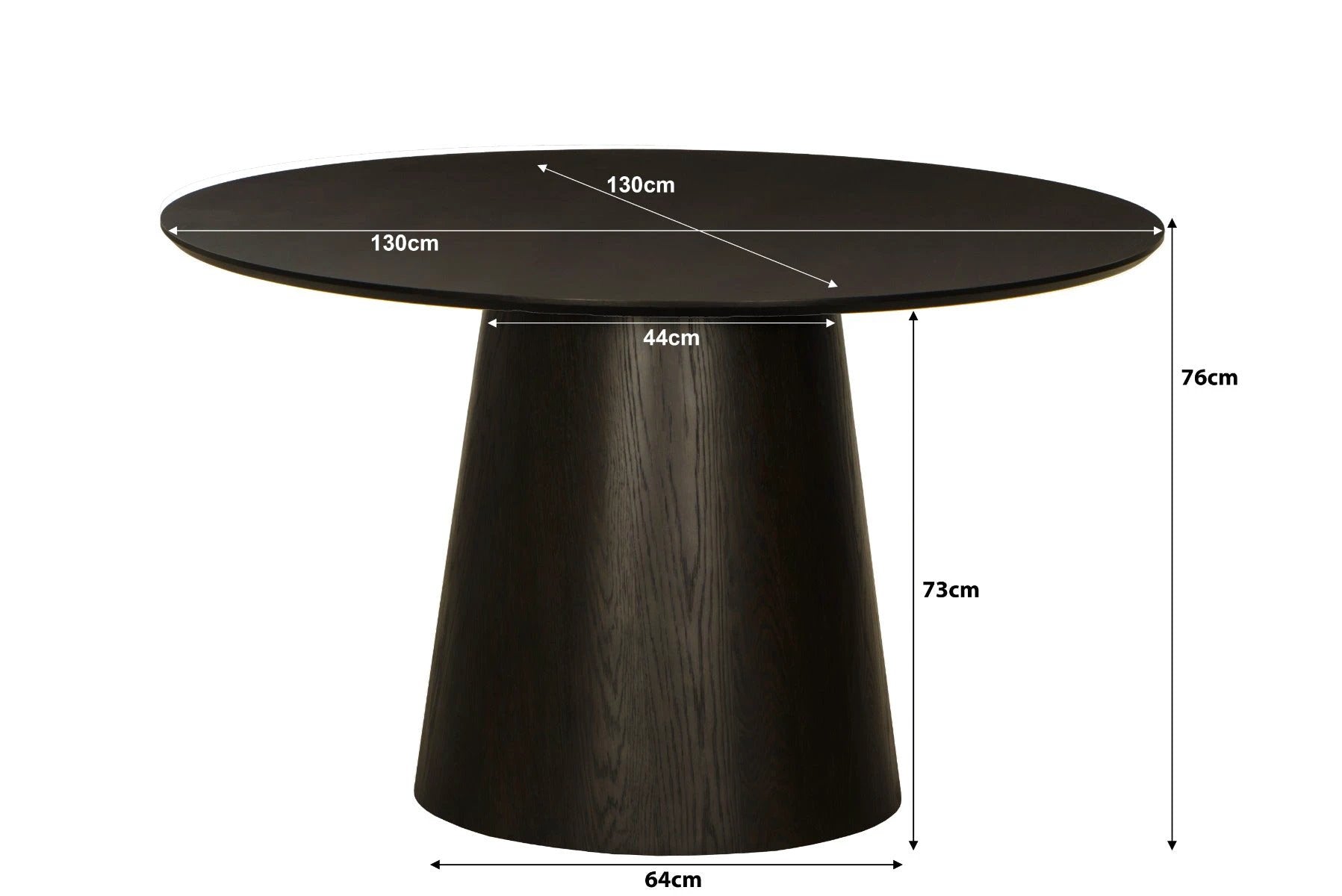 Eettafel Novero Espresso 130 cm by Livingfurn