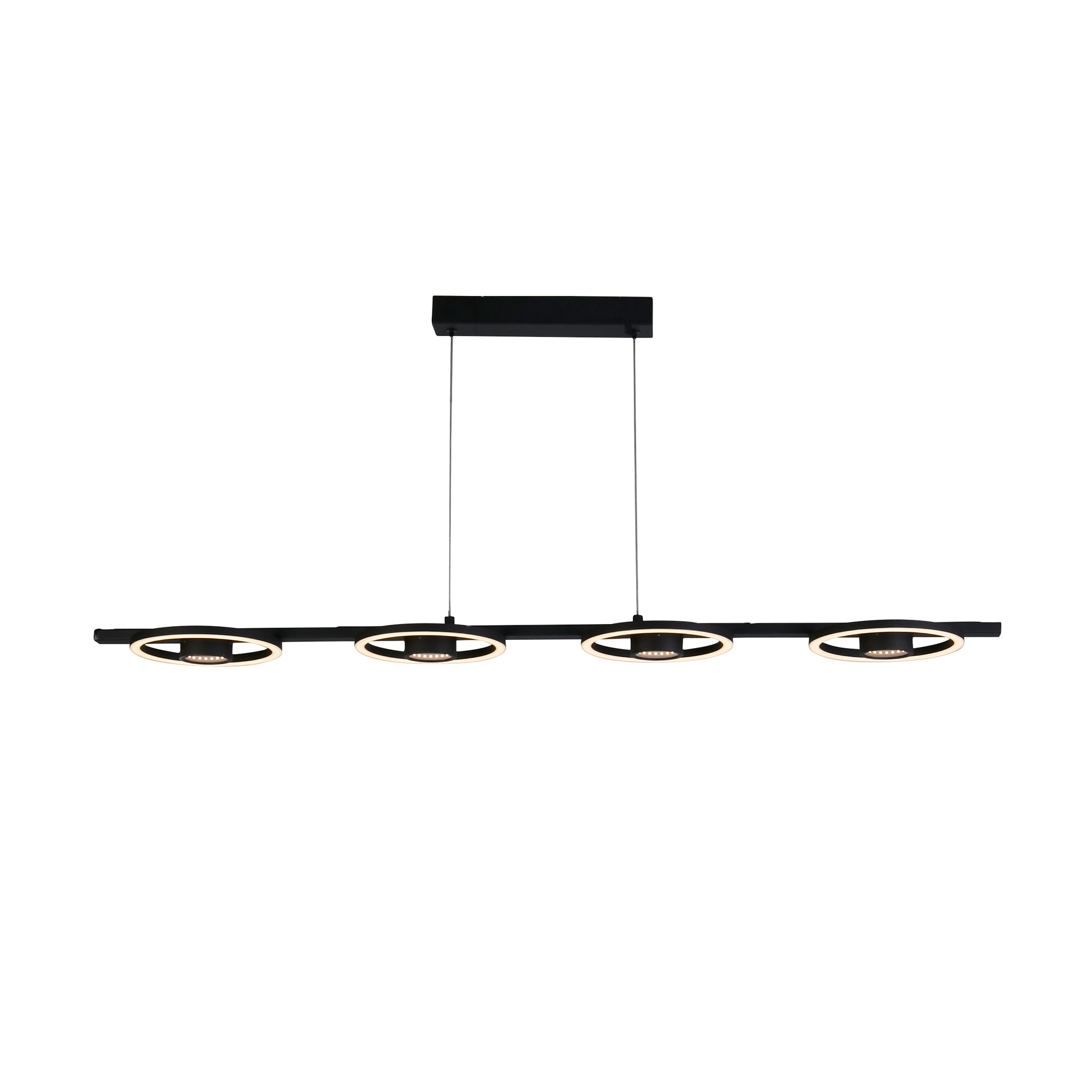 Space 4Lt LED Bar Pendant, Black Metal