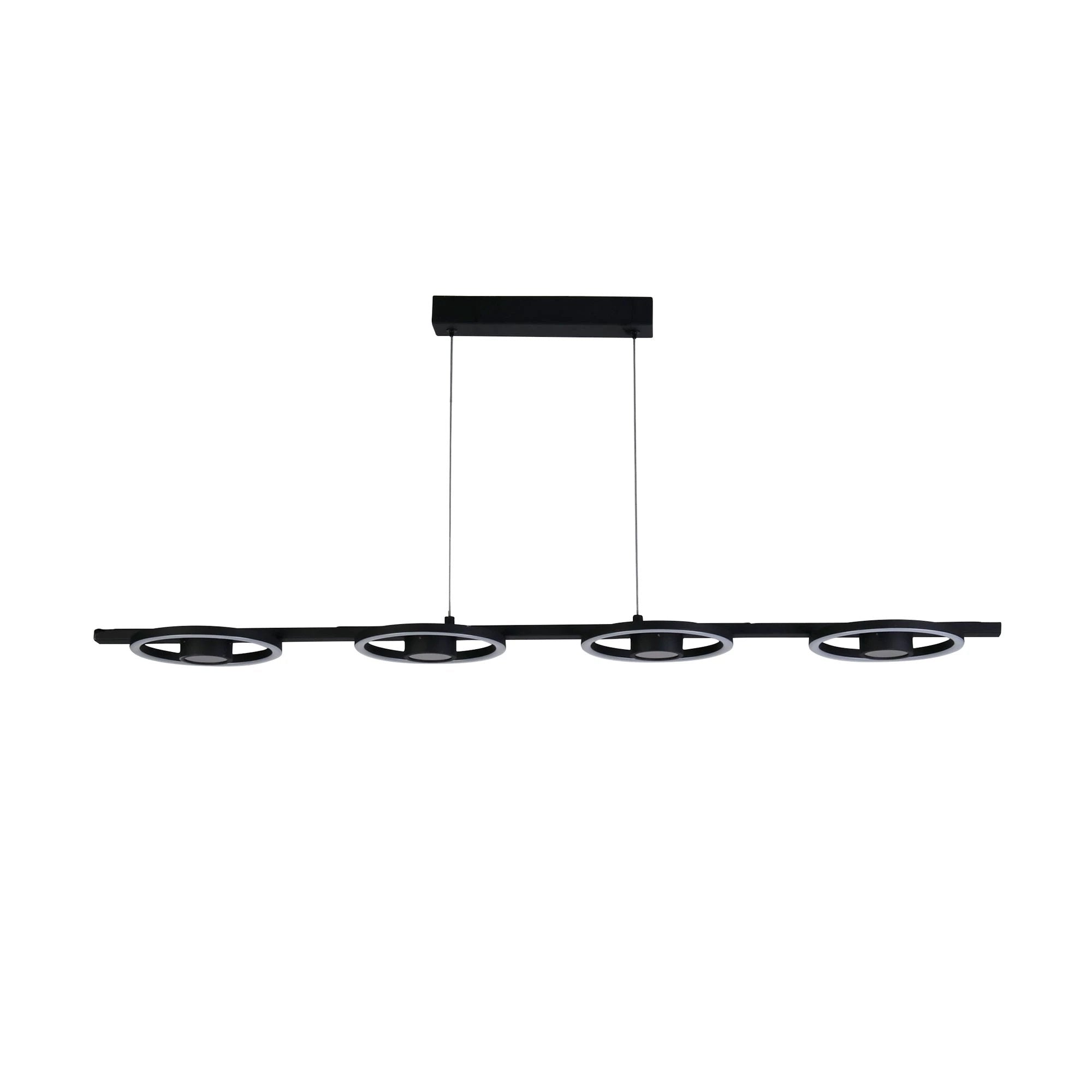 Hanglamp Space 4Lt LED - Black Metal by Searchlight
