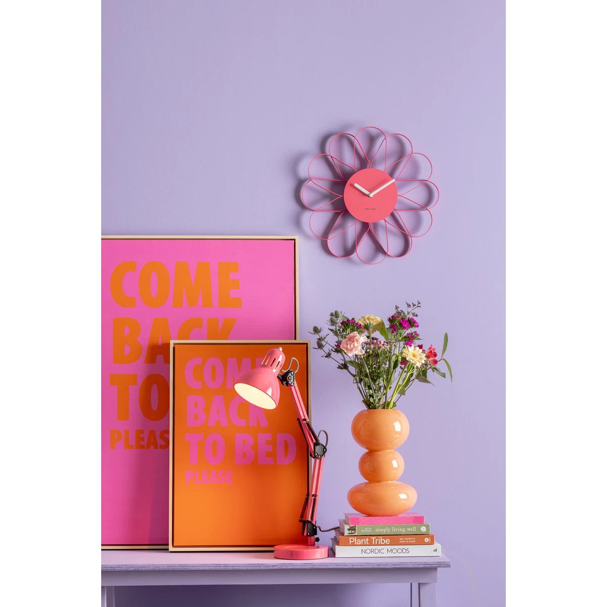 Wandklok Arkis Roze by Karlsson
