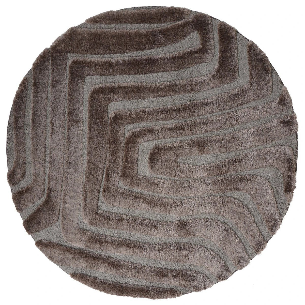 Vloerkleed Lima Bruin Rond ø160 cm by Veer Carpets