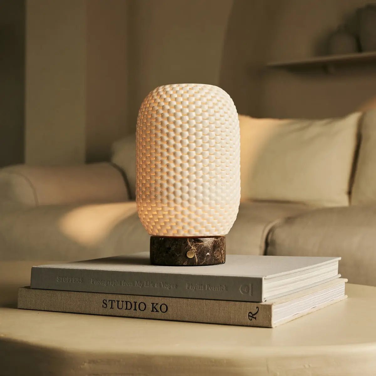 Tafellamp oplaadbaar Aurora marmeren