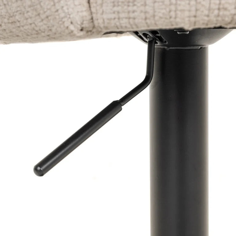 Bar/counter stoel Nikki draai beige chenille - depauwwonen