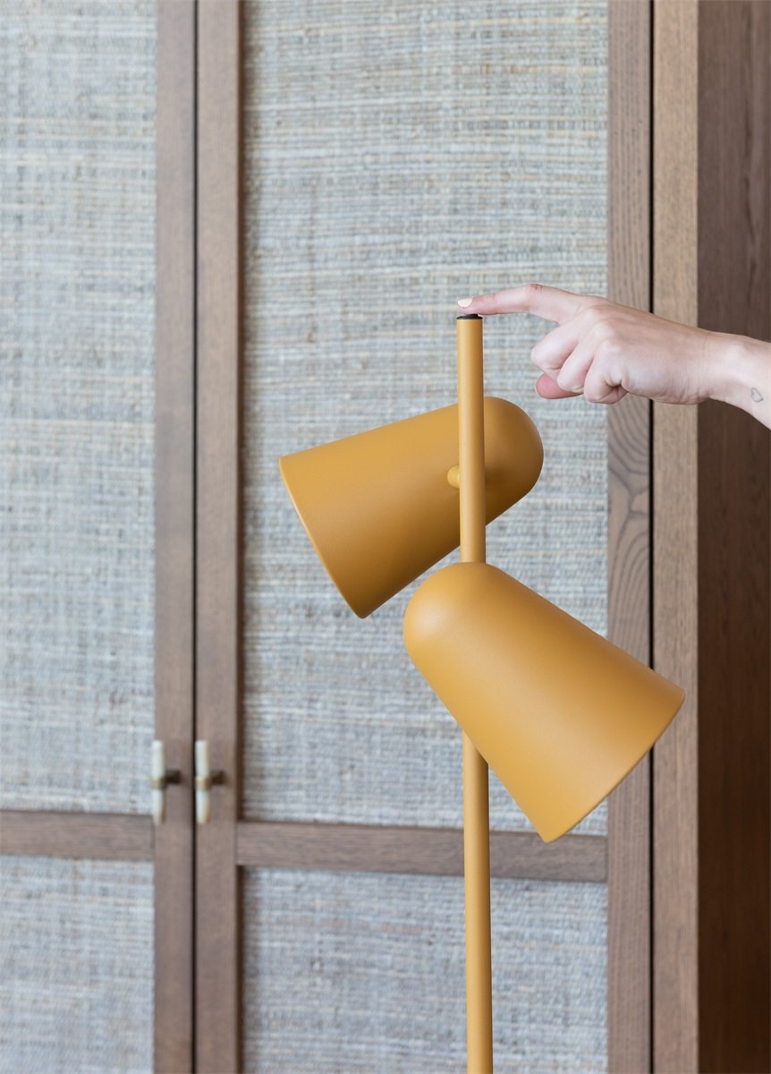 Vloerlamp Salamanca, mosterd