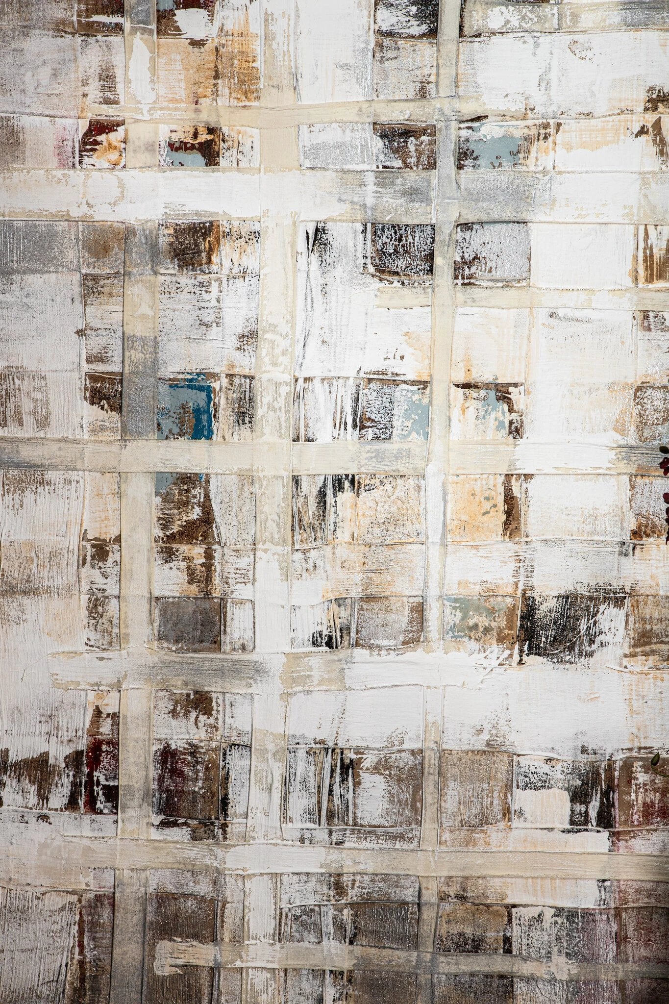 Julitta Crème Canvas Wandpaneel Abstracte Mix by PTMD