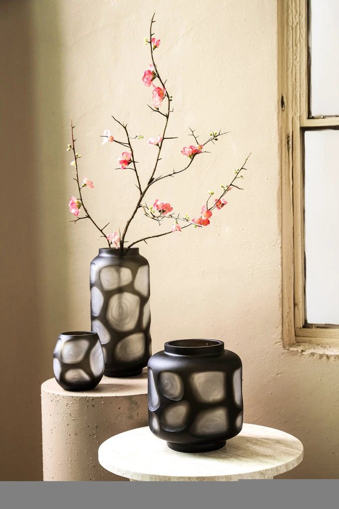 Azize Groene vaas van geslepen glas S by PTMD