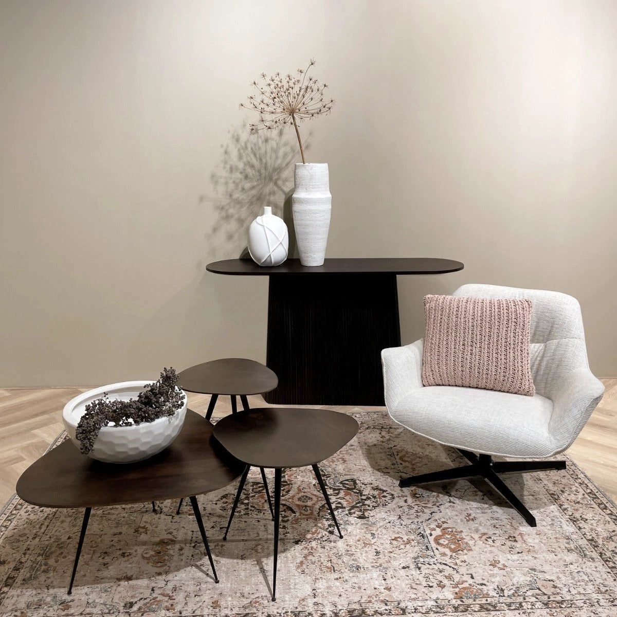 Salontafel Brix Loua Bruin set van 3 by Brix