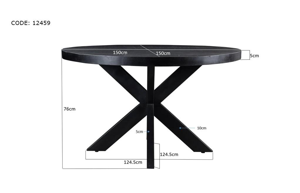Eettafel Kala Rond 150 cm by Livingfurn