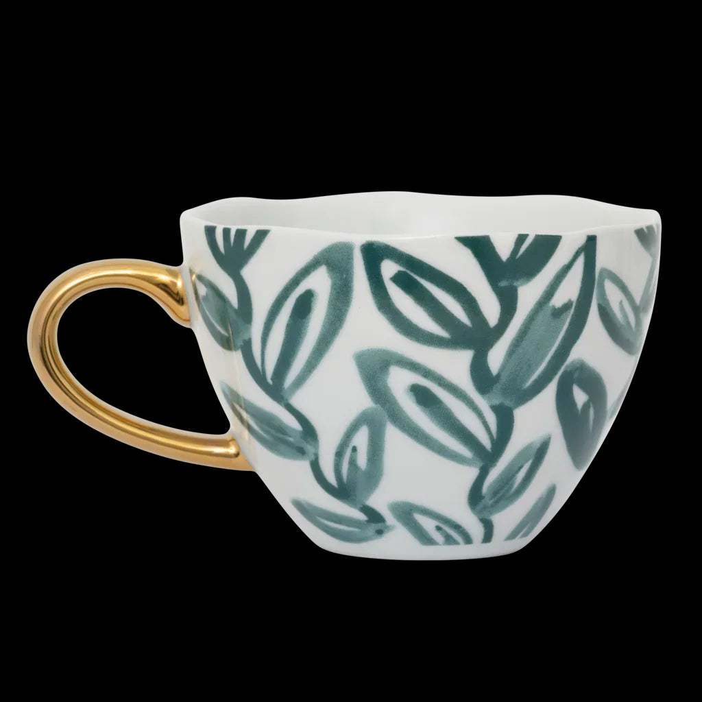 Good Morning kopje Cappuccino/Tea Leaves, Aqua by Urban Nature Culture