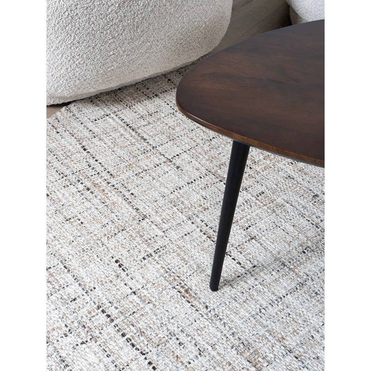 Vloerkleed Cross Beige – Rond ø160 cm by Veer Carpets