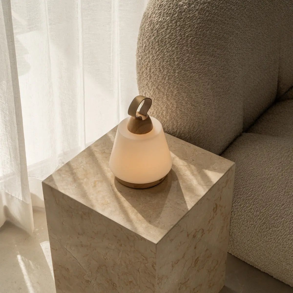 Tafellamp oplaadbaar Liv lichtbruin