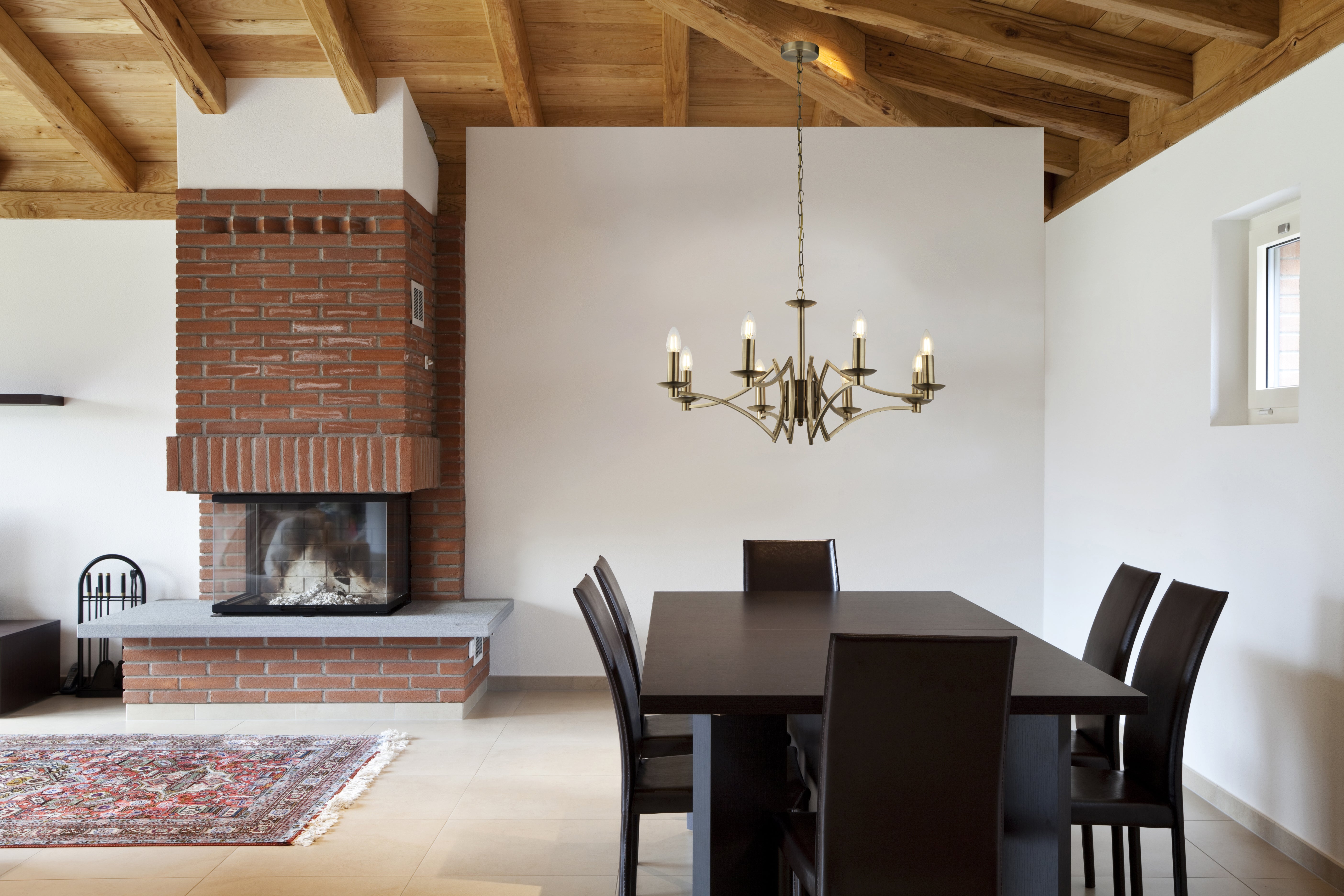 Ascot 8Lt Pendant - Antique Brass Metal