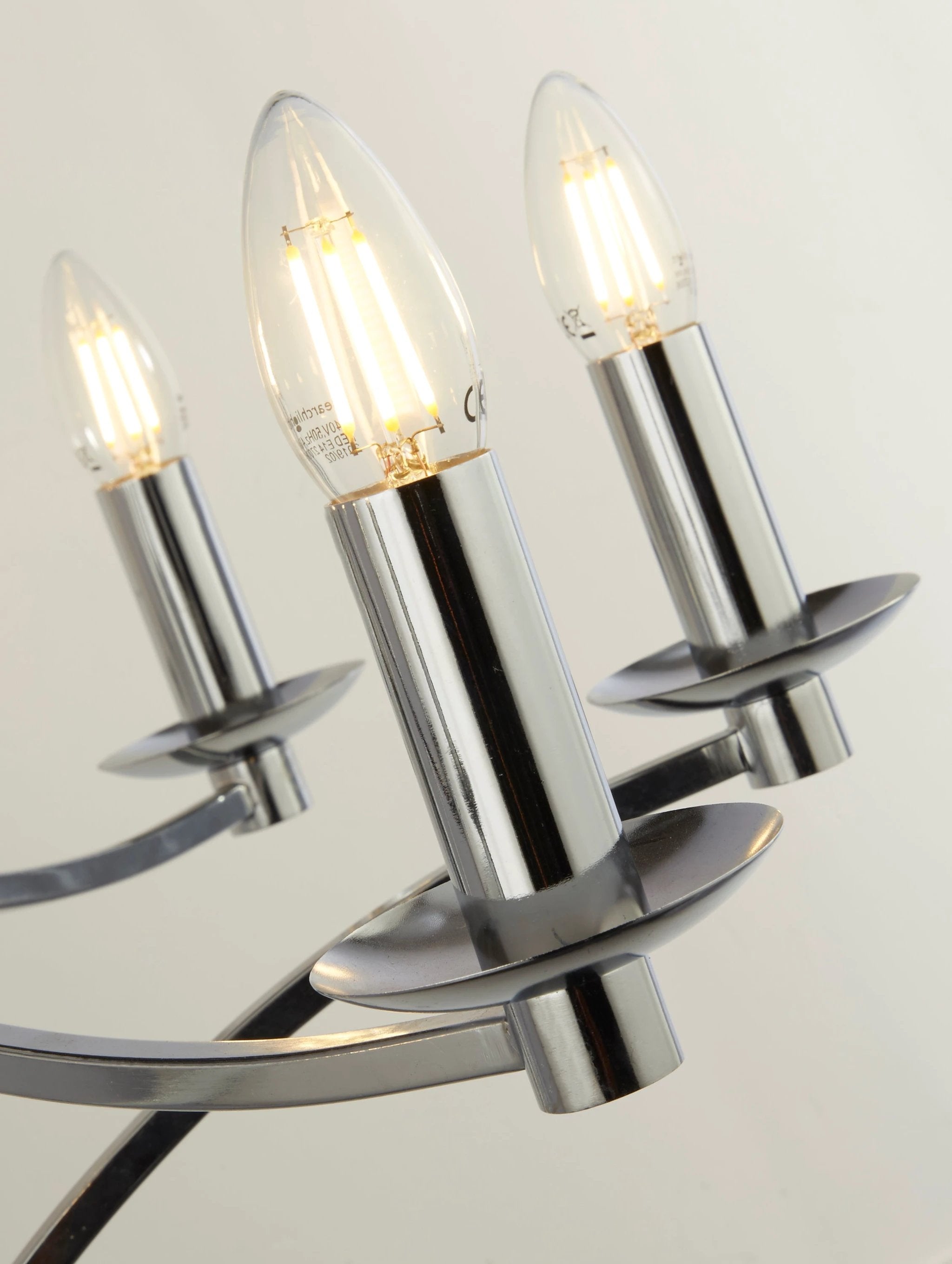 Kroonluchter Ascot 8Lt - Chrome Metal by Searchlight