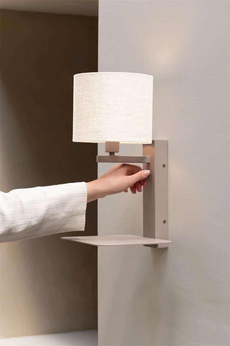 Wandlamp Florence met witte kap Ø18 x 15cm by it's about RoMi