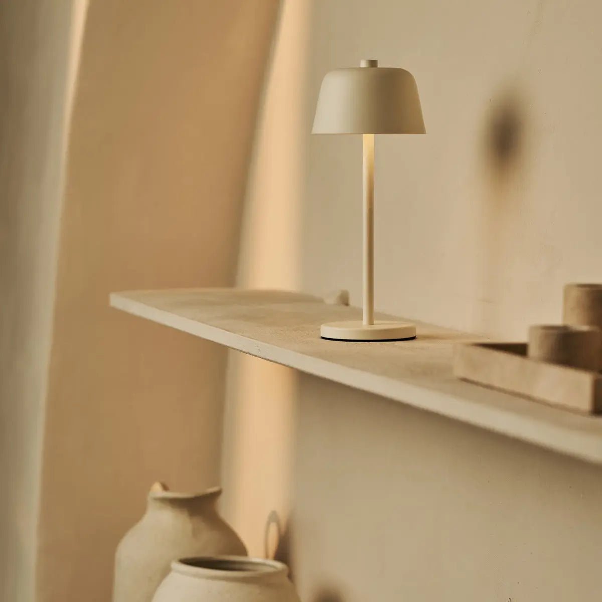 Tafellamp oplaadbaar Anton vanille