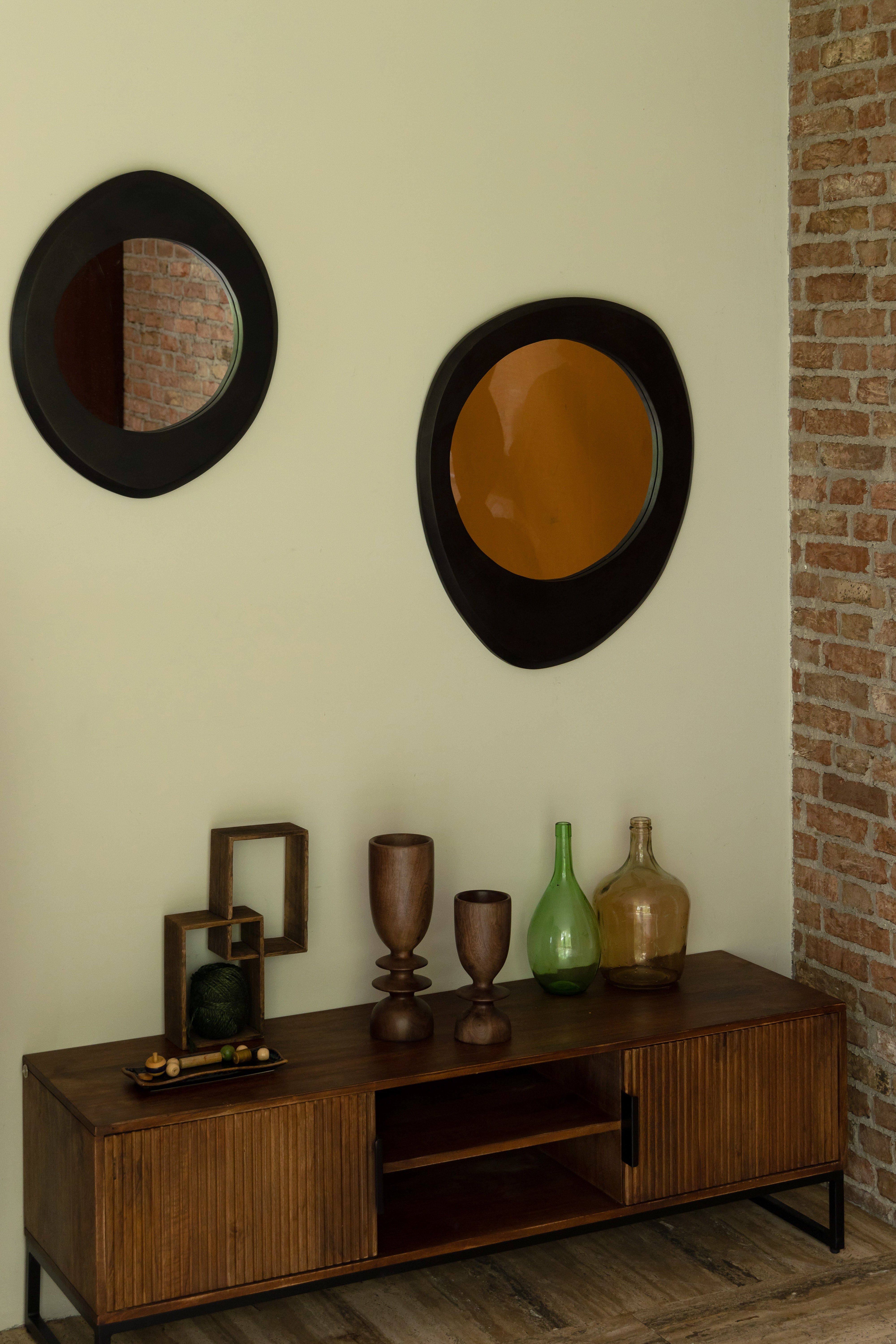 Mirror Aren Wood Black S