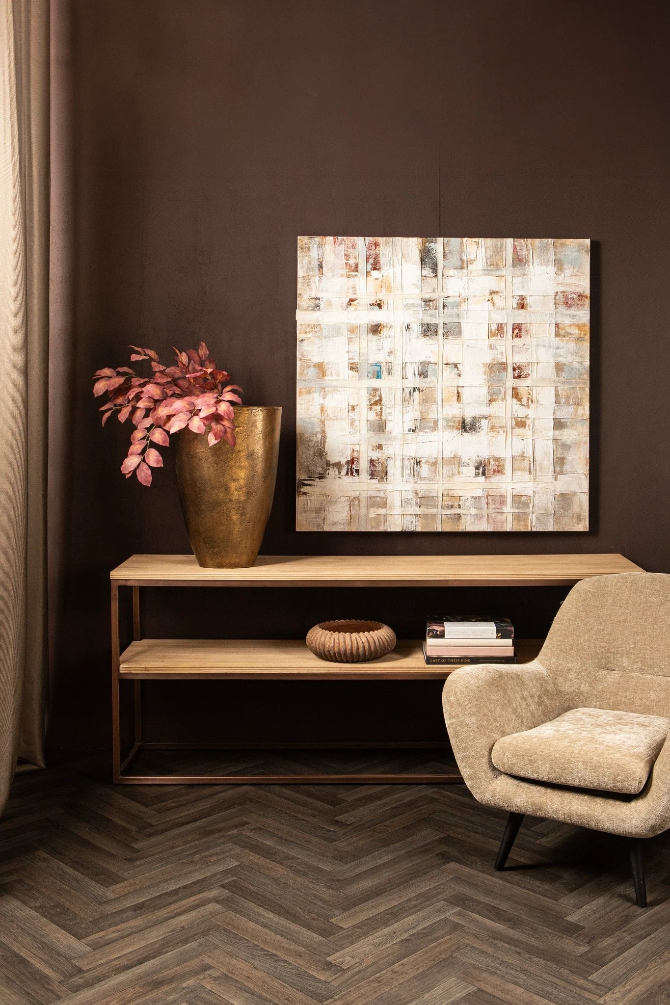 Julitta Crème Canvas Wandpaneel Abstracte Mix by PTMD