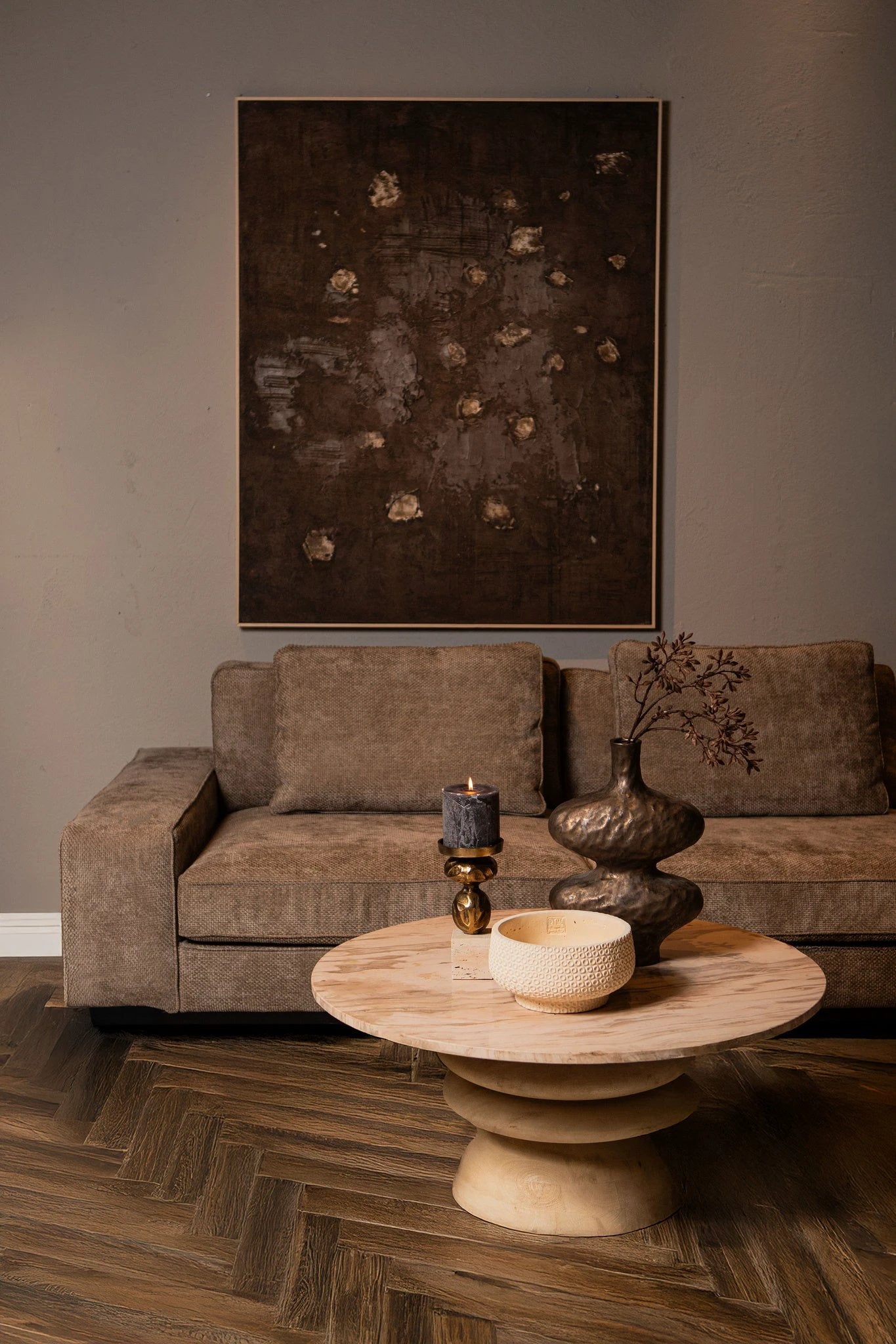 Salontafel Callain Mangohout en Marmer by PTMD